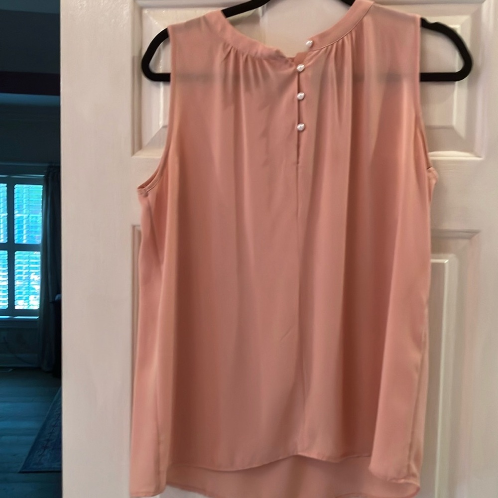 LOFT Pink Buttoned Relaxed Blouse